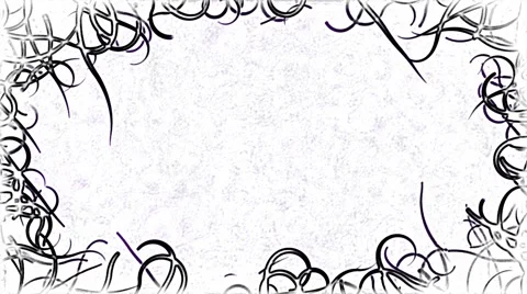 Black Vines Border Background Animation - Loop Stock Footage 57277791