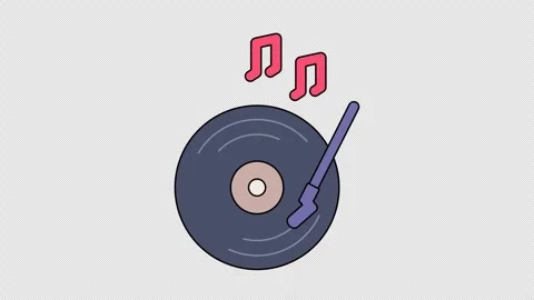 Black vinyl record animation on a transparent alpha channel background 스톡 동영상 332966032