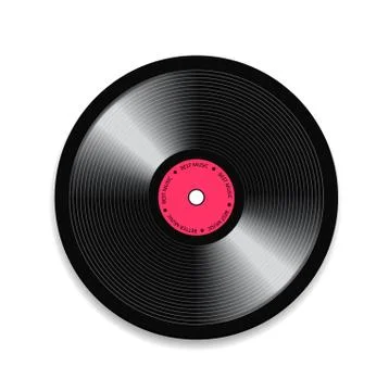 Black vinyl record Stock Illustration