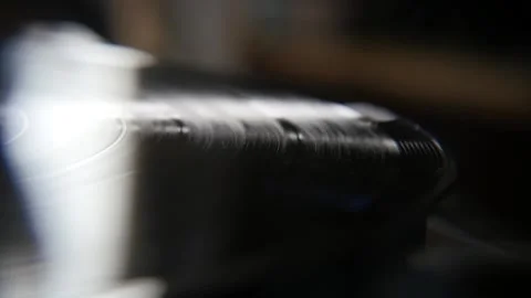 The black vinyl record spins. Stock Footage 169922320
