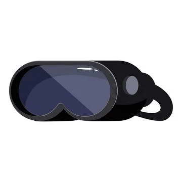 Black virtual reality headset showing immersive technology Ilustración de archivo