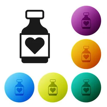 Black Vitamin complex of pill capsule icon isolated on white background. Healthy 스톡 일러스트