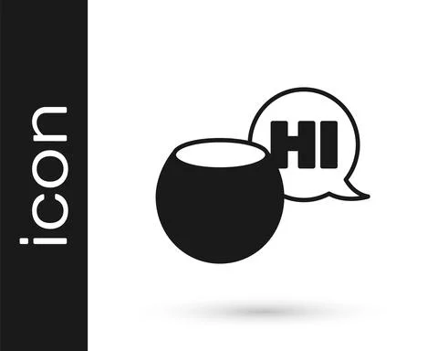 Black Voice assistant icon isolated on white background. Voice control user Stock Illustration