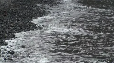 Black volcanic beach Stock Footage 20523072