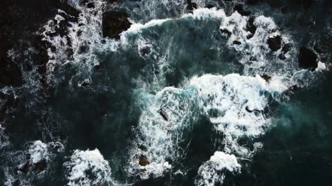 Black volcanic sand beach Stock Footage 146754979