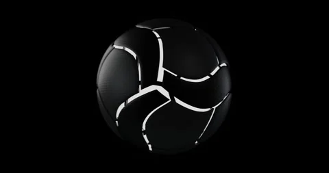 Black Volleyball Is Assembling From Pieces Stock Footage 205047984