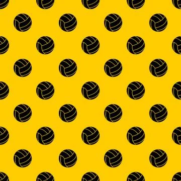 Black volleyball ball pattern vector Stock Illustration