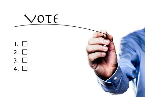 The Black Vote Checkboxes Stock Photos