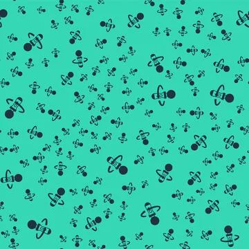 Black VR controller game icon isolated seamless pattern on green background Stock Illustration