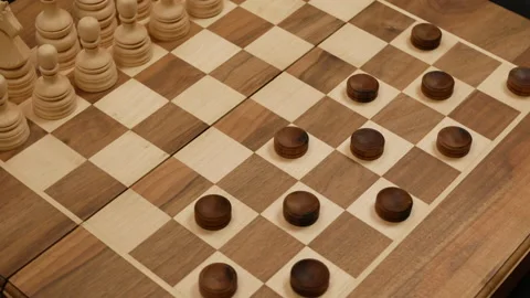 Black vs white chess Stock Footage 147021537