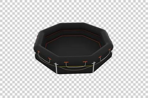 Black wading pool against white background 스톡 일러스트