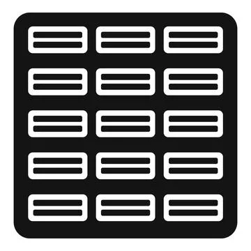 Black waffle iron with square pattern making delicious breakfast Stock Illustration