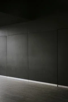 Black wall background, dark interior photo Stock Photos