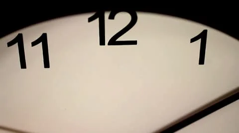 Black wall clock Stock Footage