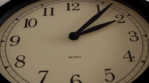 Black wall clock Timelapse Stock Footage 32581969