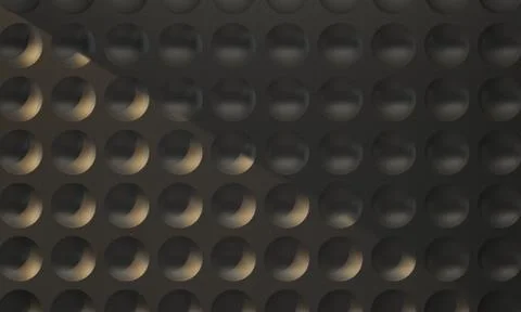 Black wall of concave spheres イラスト素材