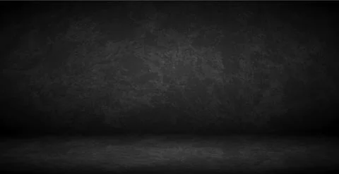 Black wall in dark studio, web background template - Vector Stock Illustration