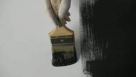 Black Wall Paint. Stock Footage 120617554