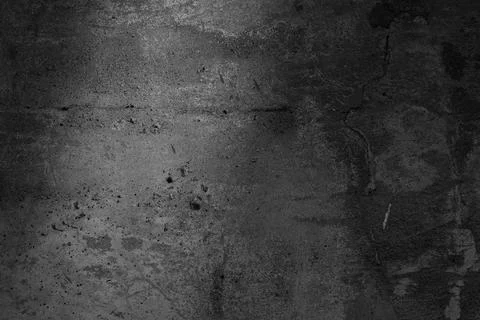 Black wall texture rough background dark concrete floor or old grunge background Stock Photos