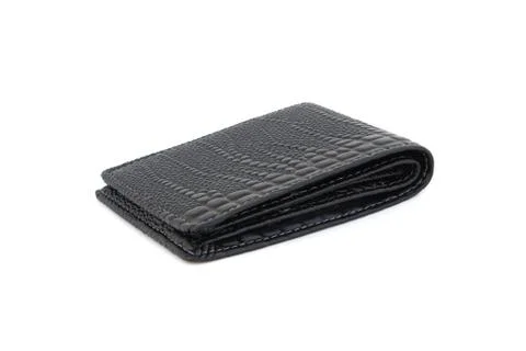 Black wallet on isolated Stock Photos