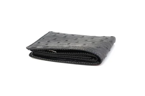 Black wallet on isolated Stock Photos