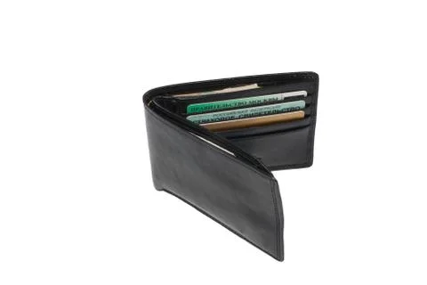 Black wallet. Stock Photos