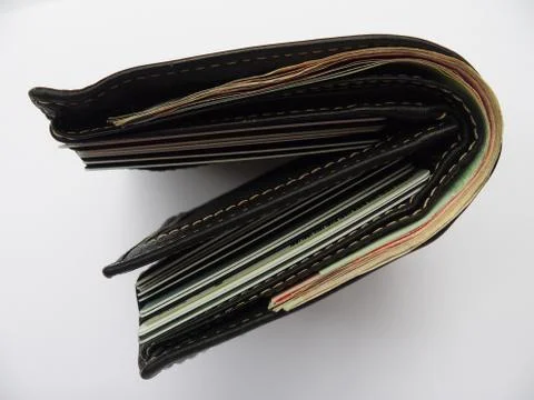 Black wallet Stockfoto's