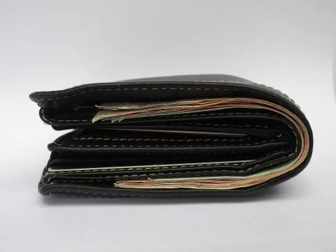 Black wallet Stockfoto's