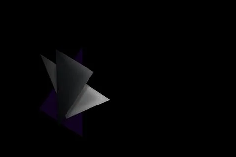 Black wallpaper with triangles Stock Illustration