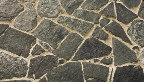 Black walls of stone Stock Photos