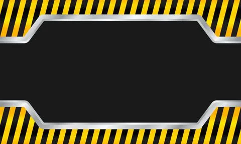Black warning background with yellow stripes Free Vector Stock Illustration