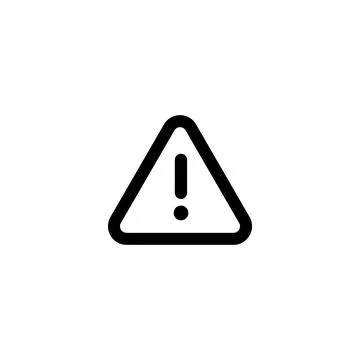 Black Warning vector line icon symbol Illustrazione stock