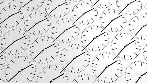 Black watch dial with rapidly rotating hands on a white background. 3d render an Stock Footage 120482880