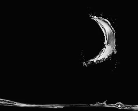 Black Water Moon Stock Illustration