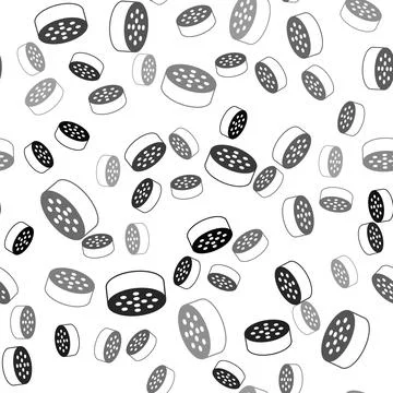Black Water sensor icon isolated seamless pattern on white background. Vector Illustrazione stock