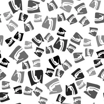 Black Waterfall icon isolated seamless pattern on white background.  Vector Stock Illustration
