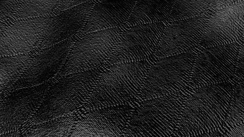 Black wave animated surface with texture. Abstract three-dimensional background. Stock Footage 124986077