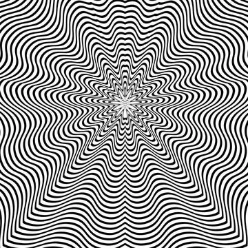 Black Wave Background Black Wave Background. Hypnotic Monochrome Wave Patt... Stock Photos