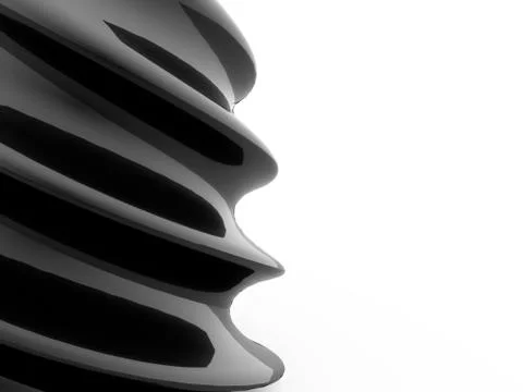Black wave concept element rendered on white background 스톡 일러스트