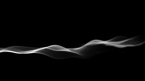 Black wave of particles. Abstract background with a dynamic wave. Stock Footage 275169078