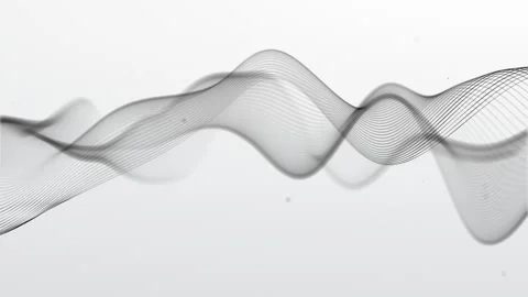 Black wave on a white background. Abstract wave motion of a black liquid fo.. Stock Footage 335549946