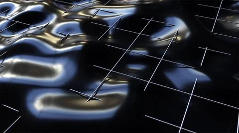 Black wave with white grid Black wave with white grid. Computer generated ... Stock Photos