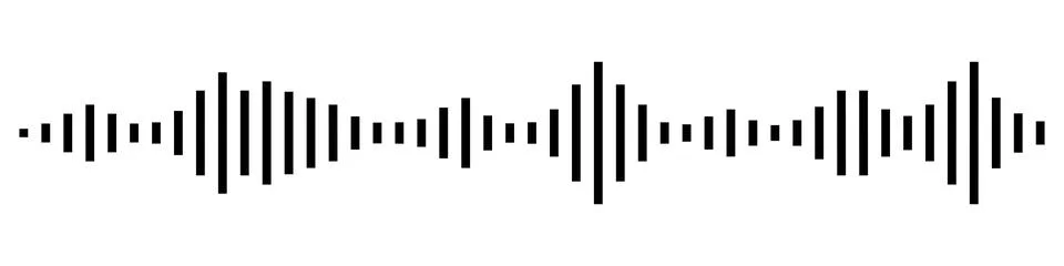 Black waves as equalizer Stock Illustration