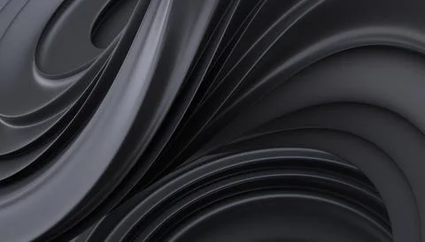 Black Wavy 3D Background Stock-Illustration