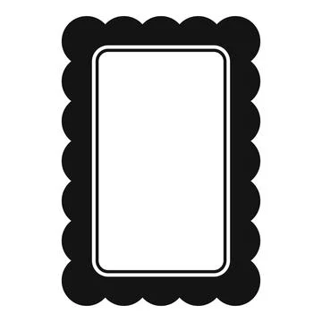 Black wavy border creating a rectangular frame Stock Illustration