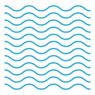 Black wavy line pattern vector. Waves outline icon. Wave thin line symbol 스톡 일러스트
