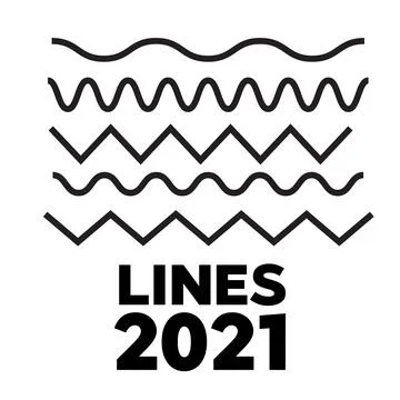 Black wavy line pattern vector. Waves outline icon. Wave thin line symbol Illustrazione stock