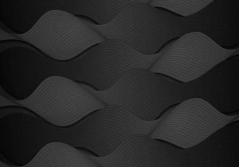 Black wavy pattern background Black wavy pattern abstract background. Dark... 스톡 사진