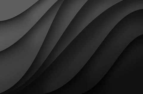 Black wavy texture. Elegant Abstract  Wave Background with Smooth Curves.  .. Stock Photos