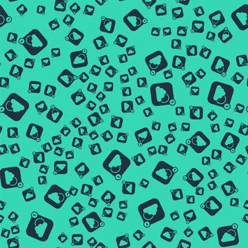 Black Weather forecast app icon isolated seamless pattern on green background Stock Illustration